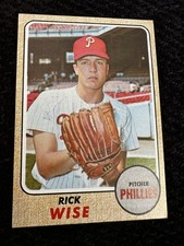 1968 topps baseball #262 Rick Wise Philadelphia Phillies NM