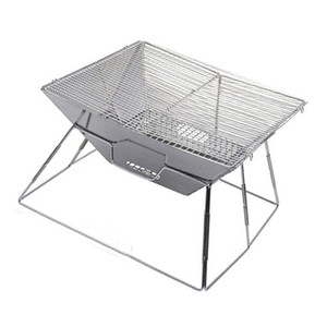 Picnic Barbecue Grill Stainless Steel Portable Folding Camping BBQ Charcoal