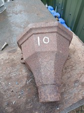 Old Vintage Cast Iron Gutter Hopper / Planter (10) Barn Find