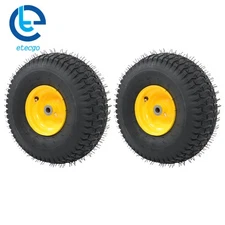 2PCS For John Deere Riding Mower Replace15 x 6.00-6" Tires Assembly 464881 Wheel