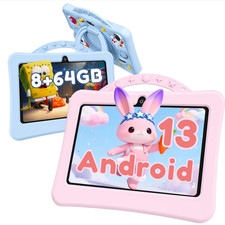 Kids Tablet 7 Inch Android 13 8GB RAM 64GB ROM Boys Girls Parental Control HD