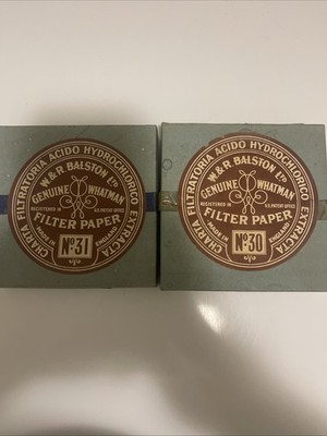 Vintage Genuine Whatman Filter Paper No. 30 And 31
