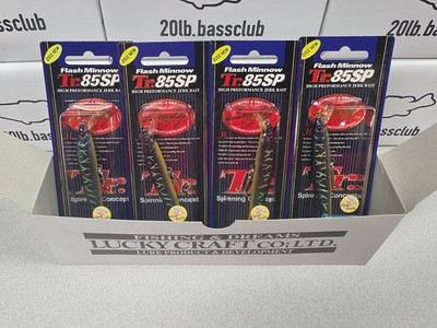 (4) Discontinued Lucky Craft FLASH MINNOW TR 85SP...Night Storm-Dealer Box-NOS!