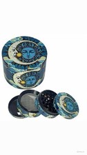2 Celestial Sun & Moon Herb Grinders 50mm 4-Layer Metal Magnetic NEW