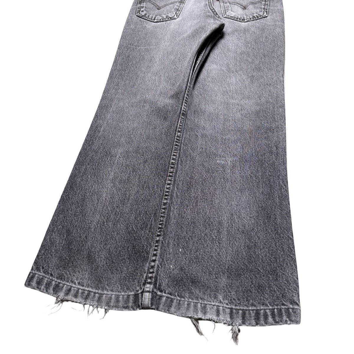 Levi 517 Faded Black Gray Denim Jeans Vintage Late 60s 32X28
