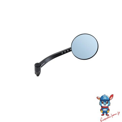 TANAX Napoleon NA-018R 46 Black Right Bike Mirror 10mm Thread Blue Lens