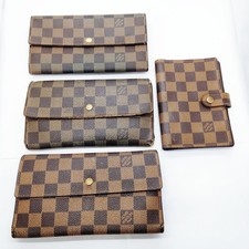 Louis Vuitton Long Wallet Diary Cover 4 set Brown Damier 1027161