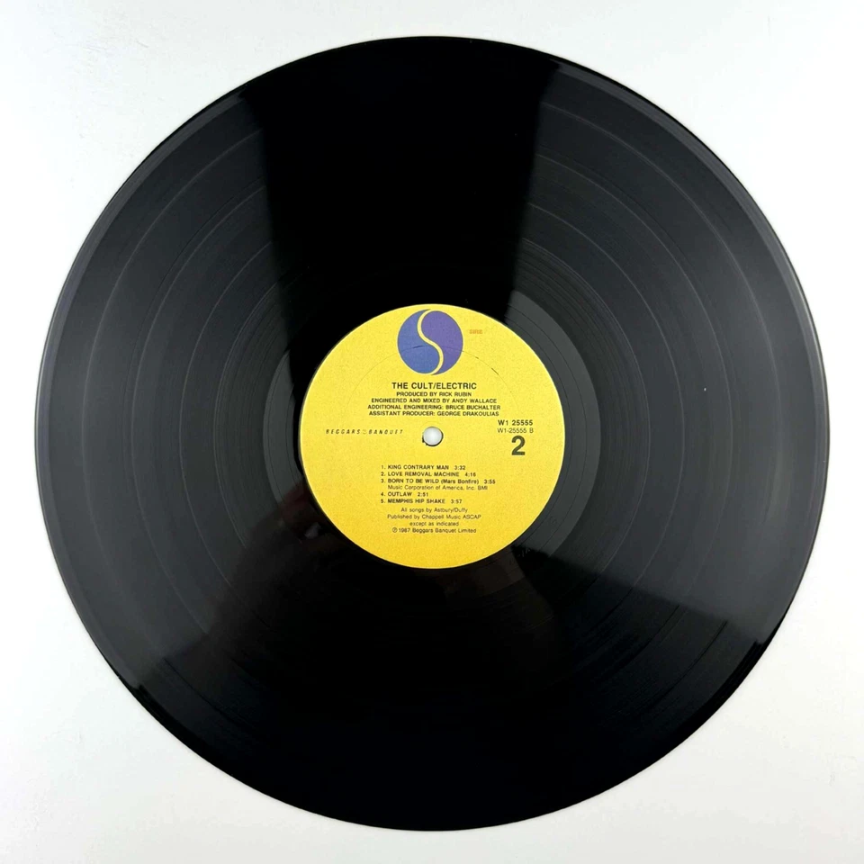 The Cult Electric vinyl record LP 80s Classic Rock Sire Heavy Metal 1987 EX - Imagem 4 de 4