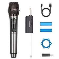Wireless Microphone,Rechargeable Wireless Dual Mic,Dual Handheld Dynamic Mic ...