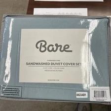 Bare Oversized King duvet Cover With Shams