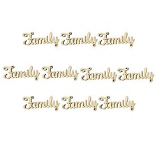 10 Pcs Cut out Wooden Words \'\'Family\'\' Sign Home Wedding