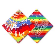 2 PCS Gay Pride Rainbow Bandana LGBTQ Love is Love Headband Decorations