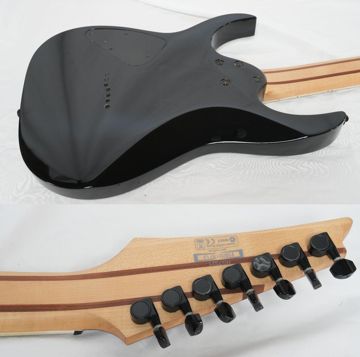 Ibanez RG7321 7-String Electric Guitar Black 2008 Hardtail