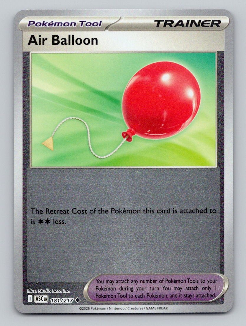 Air Balloon 181/217 Uncommon Ascended Heroes Pokemon Reverse Holo Near Mint