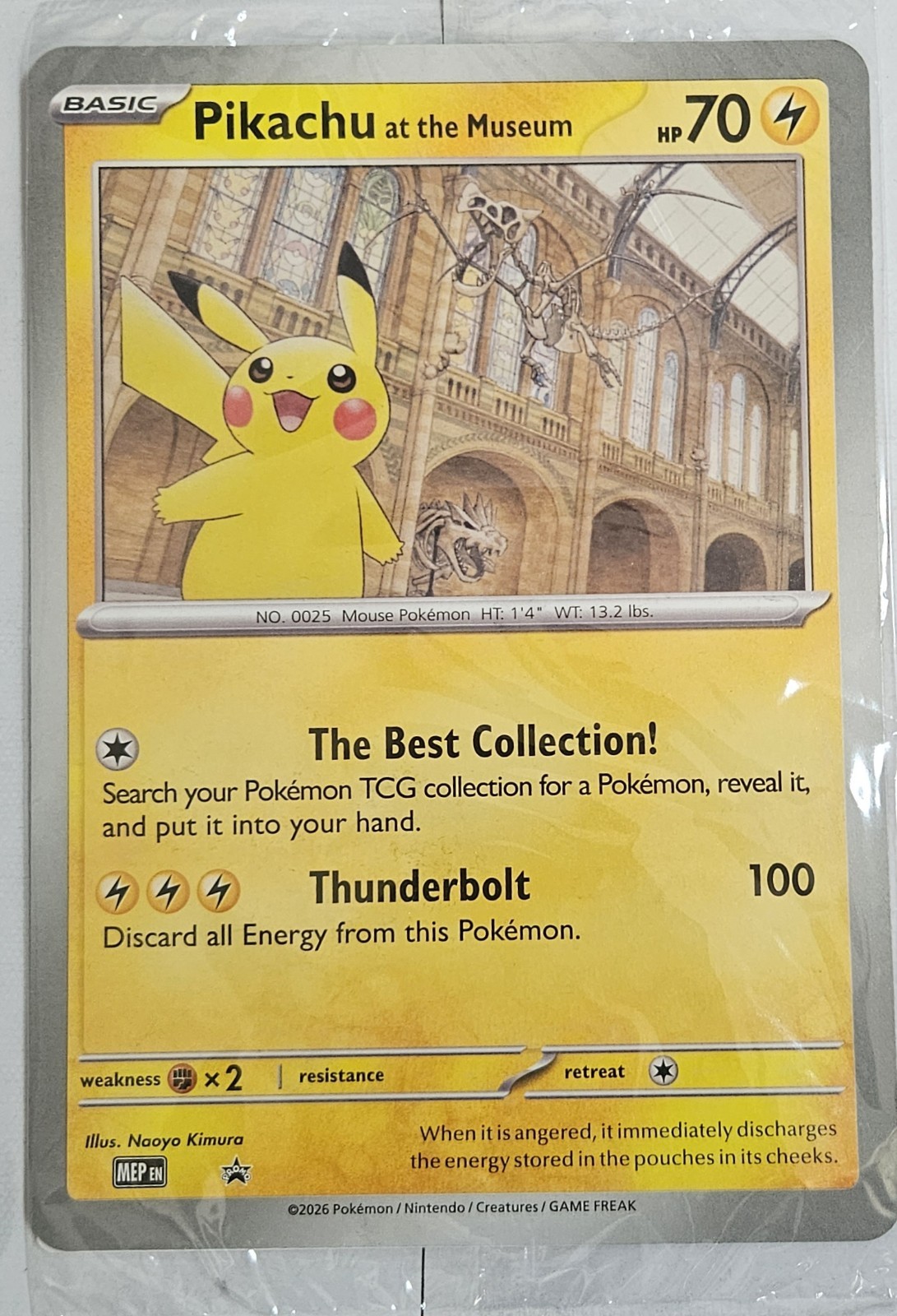 Pikachu At The Museum Promo Card