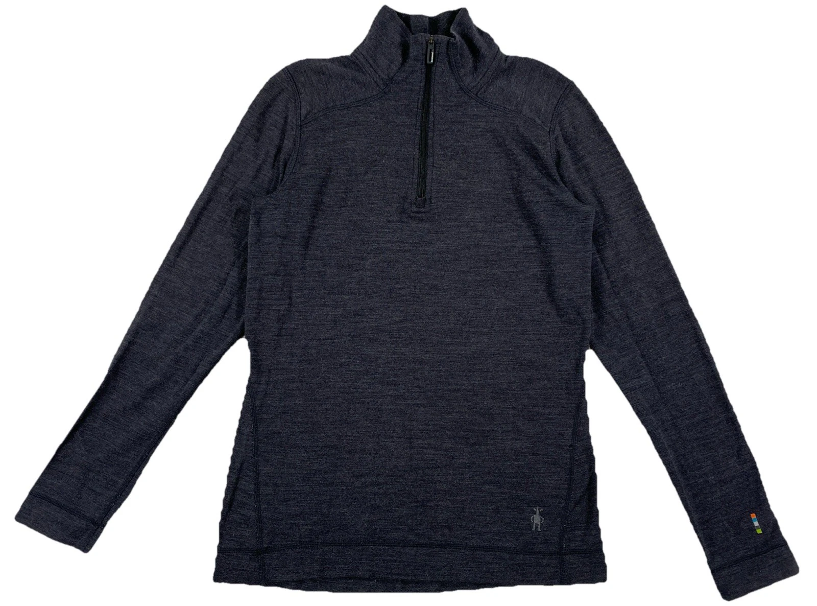 Smartwool 100% Merino Wool 1/4 Zip Baselayer Women’s Small Dark Gray