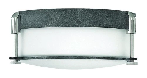 Aged Zinc LED Flush Mount from the Colbin Collection - Picture 2 of 2