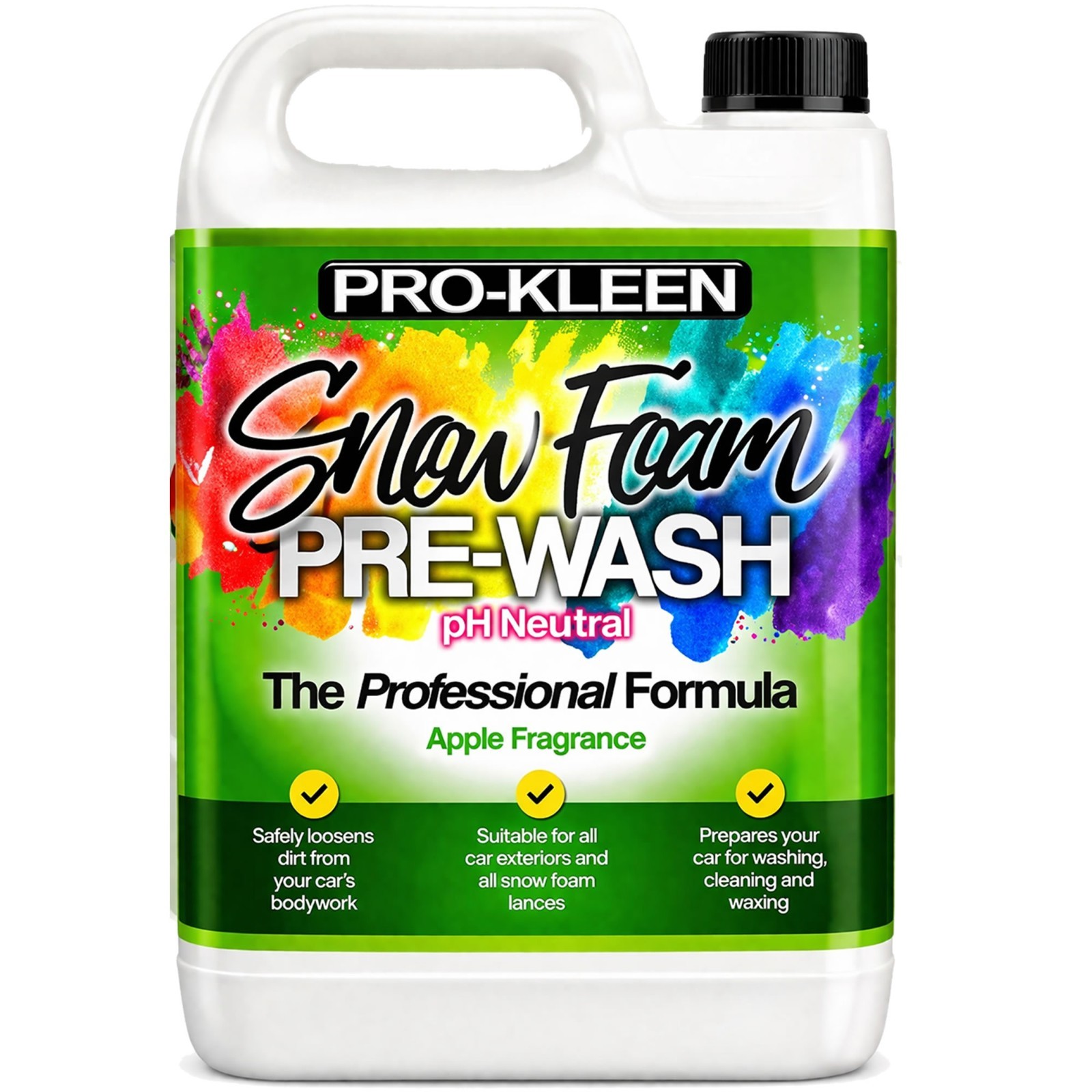 ProKleen Snow Foam Pre Wash Apple pH Neutral Non Caustic Shampoo Car Lance 5L