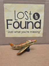 BANDAI Japan RARE Tin Toy Air Forc Fighter Friction Airplane USAF NOT COMPLETE