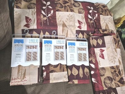 NEW  TERRA WINDOW CURTAINS 4 SETS