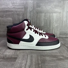 Nike Court Vision Mid Men's size 12 Burgundy Black White Shoes DN3577-600
