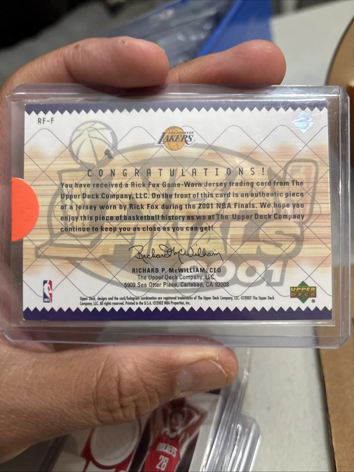 Telas Rick Fox 2001-02 Upper Deck Finales NBA #RF-F Foto 2 de 2