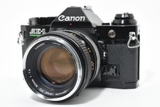 Near MINT Canon AE-1 Program Black Film Camera FD 50mm f1.4 Lens From Japan