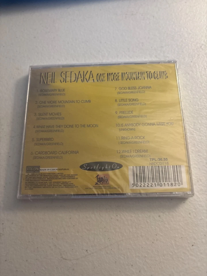 NEIL SEDAKA - ONE MORE MOUNTAIN TO CLIMB RARE ALBUM JAVELIN CD 12 SONGS 1996 NEW - Image 2 of 2