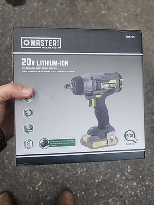 #ad 20 Volt Cordless Impact Wrench KitBrushless Motor1 2 In.TOOL ONLY ML IW43GD $20.00
