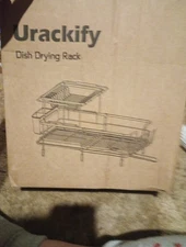 Urackify Dish Drying Rack Two Tier Expandable Top Shelf For In The Sink Use...