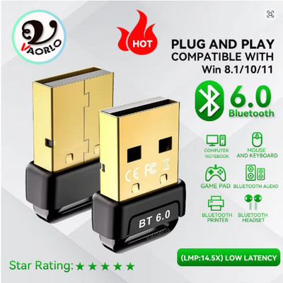 Bluetooth 6.0 USB Adapter Dongle Mini Windows 11/10 PC Laptop Wireless Empfänger