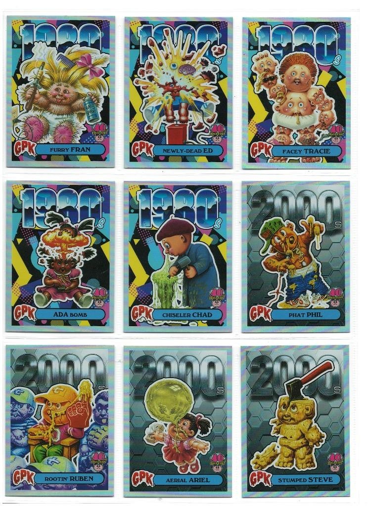2025 GARBAGE PAIL KIDS 40th ANNIVERSARY - 20 CARD CHASE SET GPK 2025 GARBAGE PAIL KIDS 40th ANNIVERSARY - 20 CARD CHASE SET GPK