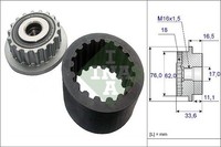 Generatorfreilauf Lichtmaschine 24500Mm FüR Vw California T5 2.5 5.0 02-10