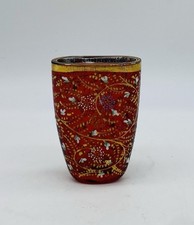 RARE ca.1880’s Bohemian MOSER Spa mineral Water Drinking Glass/ Vase Cranberry