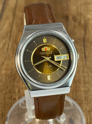 Orient AAA Crystal Brown Style vintage Automatic 21 jewels Japan