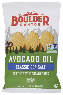 Boulder Canyon Kettle Style Potato Chips Classic Sea Salt 5.25 Oz
