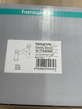 Image of Hansgrohe Vernis Blend Bathroom Bath Mixer Tap Twin Lever Chrome Modern Curved