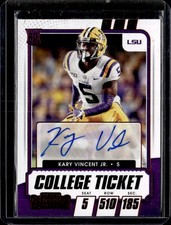 2021 Panini Contenders Draft Picks #259 Kary Vincent Jr. Red