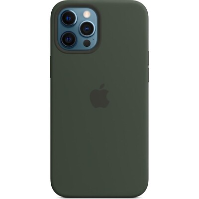 Original Apple Silikon Case Hülle iPhone 12 Pro MAX Grün Cyprus Green MAGSAFE