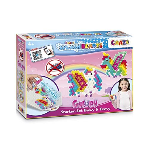 Craze Splash Beadys - Kit De 2000 Perlas De Agua De Colores Sin Plancha, Con Pinzas Y Plantilla, Ideal Para Niños Y Niñas