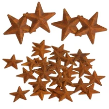 KALIONE 30 PCS 1 Inch Metal Star, Metal Rusty Barn Star for Crafts, Mini Meta...