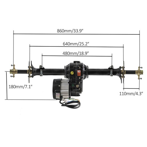 Kit asse posteriore golf 48 V 500 W 1000 W 1500 W Pedale freno motore differenziale per quad - Foto 53 di 112
