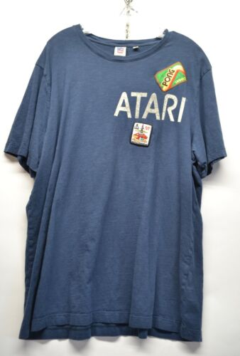 Junkfood Atari Pong Men's XL Blue Short Sleeve T-Shirt (F3) - Afbeelding 1 van 3