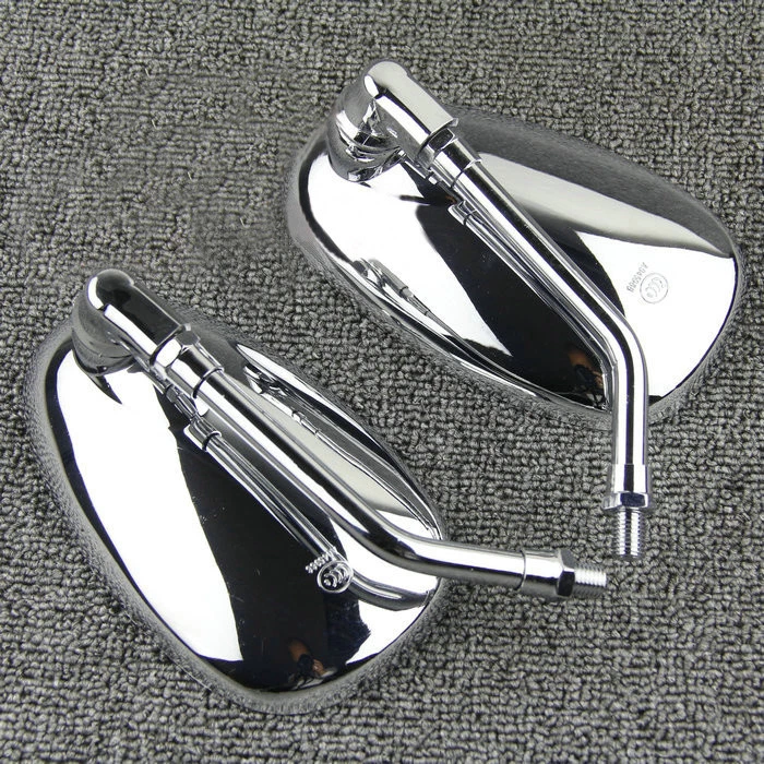 Espejo retrovisor lateral cromado para Yamaha SRX250 SRX400 SRX600 XV250 V-Star 250 Foto 3 de 4