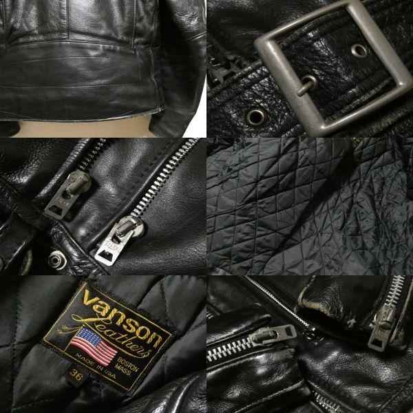 vanson R&R Vintage Twin Track Double Riders Black Small Size vanson R&R Vintage Twin Track Double Riders Black Small Size