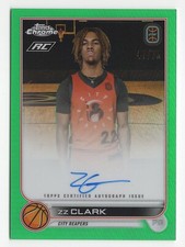 ZZ Clark 2022-23 Topps Chrome OTE Auto Green Refractor #CA-ZC1 (41/75)