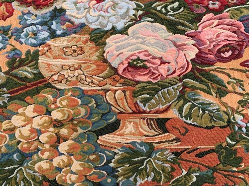 Vintage French Floral Tapestry Wall Hanging Red Roses Bedroom Décor 170x130 cm - Picture 3 of 9