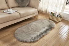 Image of Faux Fur Soft Fluffy Sheepskin Decor Rug Slip Large Floor Carpet Rugs Plush Mats
