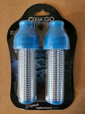 Clear2GO® Splash 1 pack of 2 Replacement Filters blue