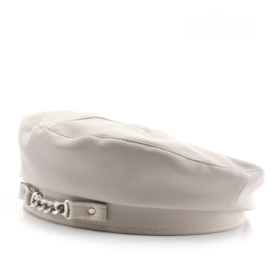 Women Soft Top PU Leather Beret Hat Adjustable Brimless Cap  display picture 2